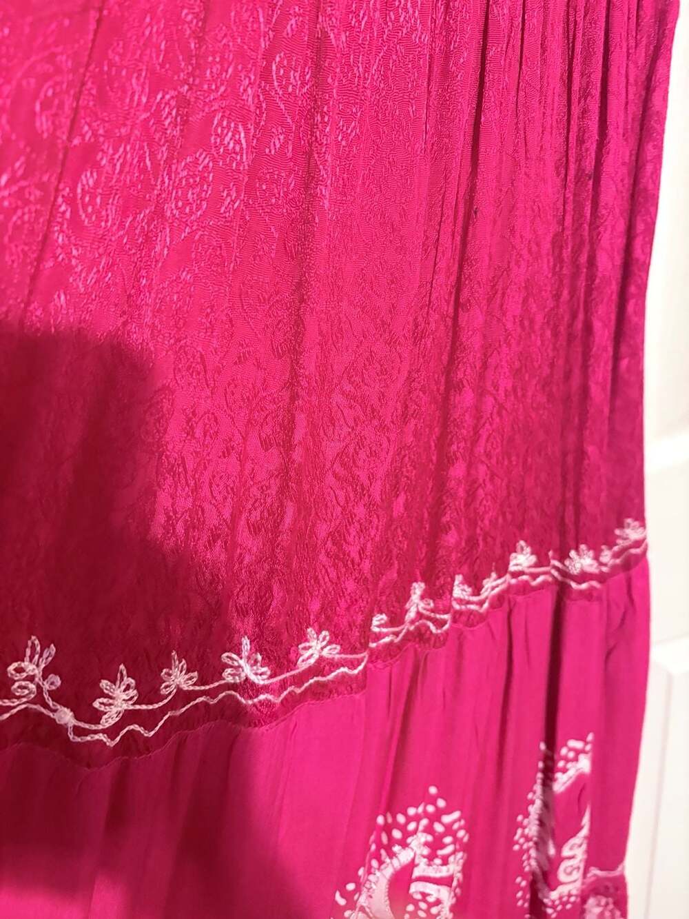 Advance Apparels Free Size Fuchsia Pink Off-Shoulder Maxi Dress - Picture 9 of 11
